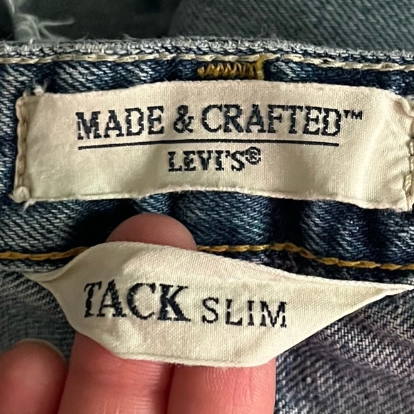 Levi’s Made and Crafted • Light Wash Tack Slim Classic Blue Jeans - Picture 6 of 10